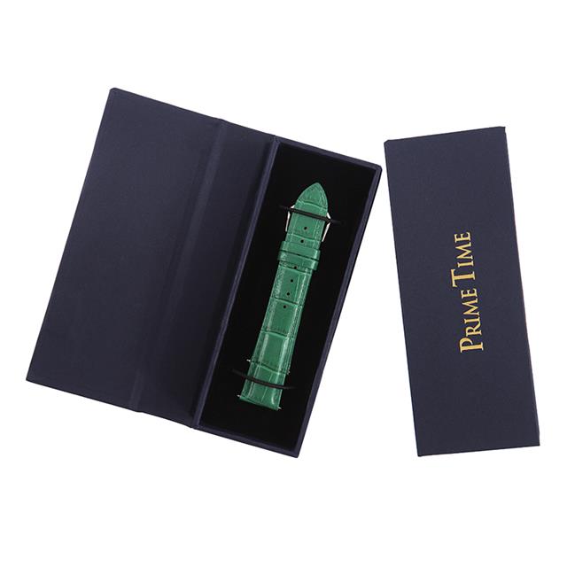 盛时定制深绿色
牛皮竹节纹表带22*20MM