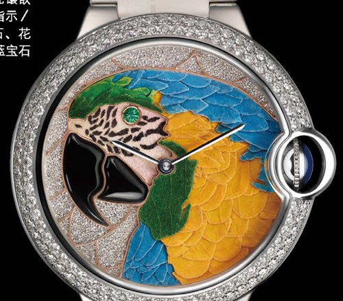 卡地亚Ballon Bleu de Cartier以花瓣镶嵌表盘